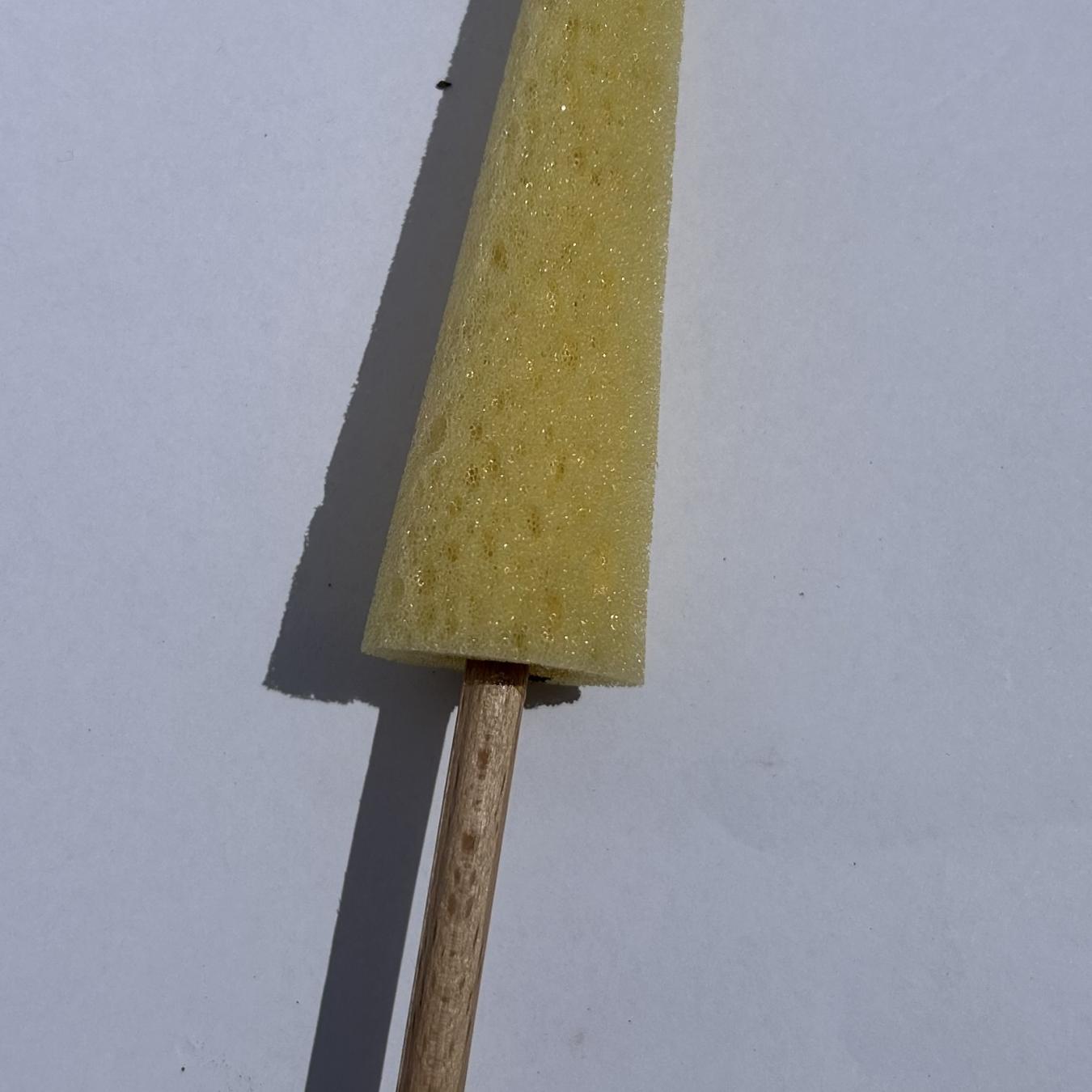 Conical sponge on stick