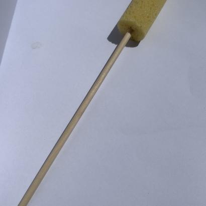 Large cylindrical sponge on stick