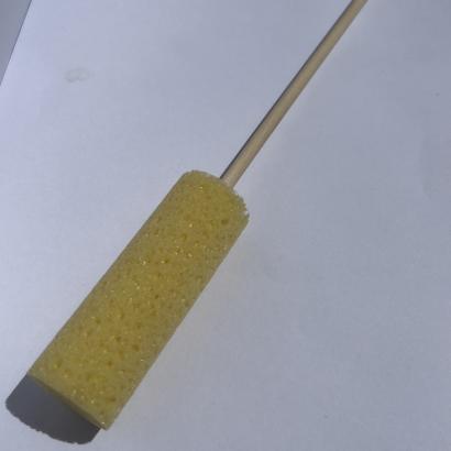 Large cylindrical sponge on stick